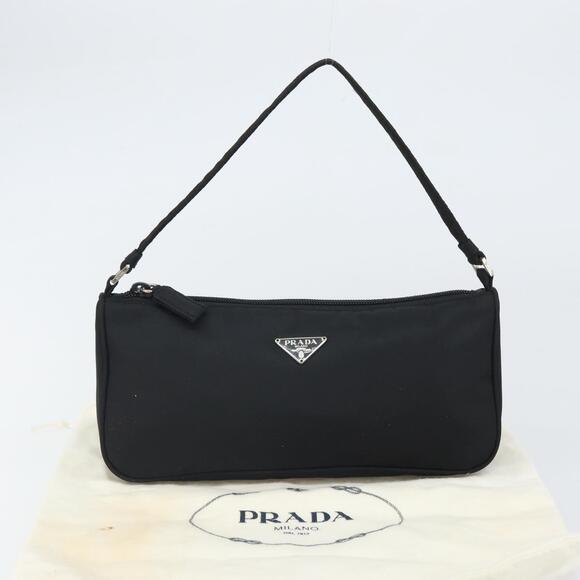 PRADA Accessory Pouch Nylon Black Silver Auth 162965V - Picture 12 of 16